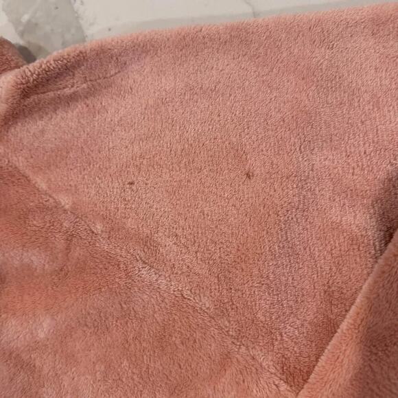 Hollister Half Zip Cropped Pullover Sweater Women's Small Fleece Pink Coquette - Picture 9 of 9